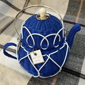 Kate Spade Tea Kettle Rattan Bag